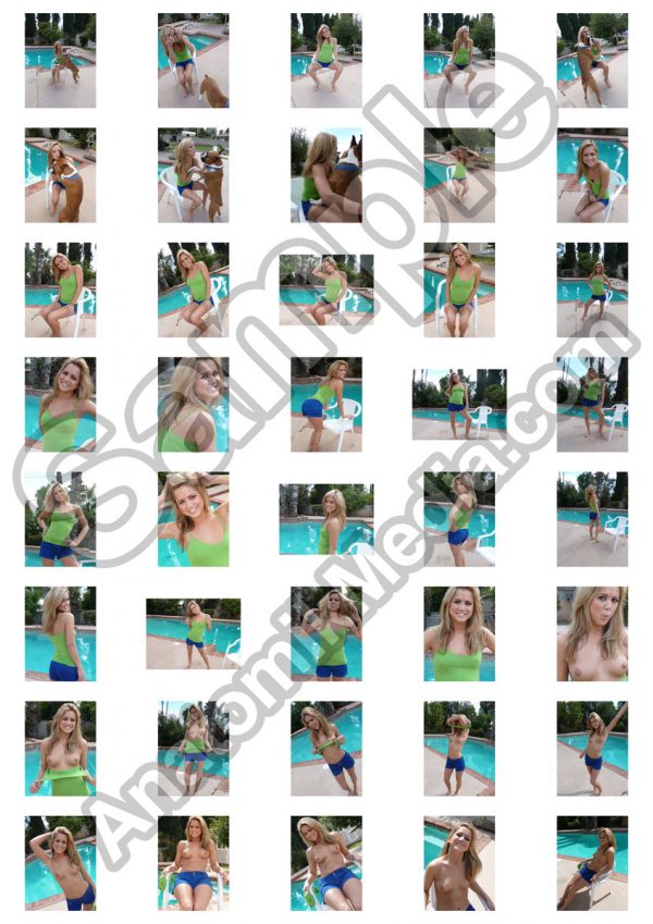 Webmaster Adult Content - Ashley hangs out by the pool topless
