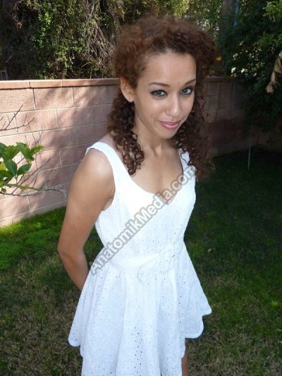 Social Network Adult Content - Chloe outside in the back yard in her sexy white dress
